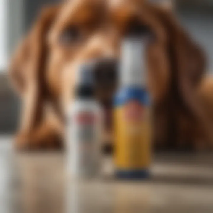 Close-up of Adams Flea and Tick Spray bottle