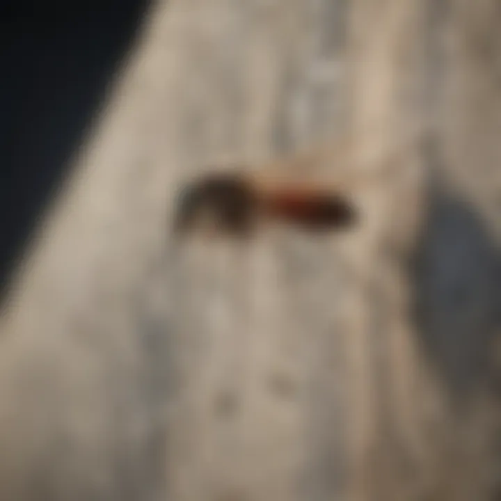 A close-up of a mosquito resting on a wall