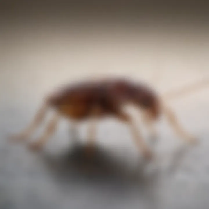 Close-up view of a bed bug on a surface