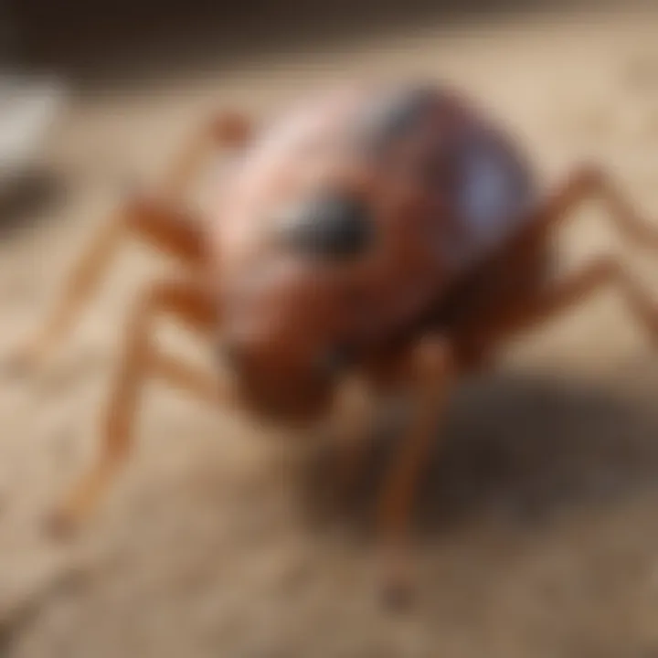 Close-up of bed bug chemical ingredients