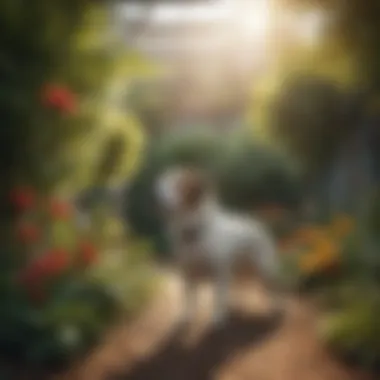 Pets in a Pest-Controlled Environment Pets in a garden treated with pest control