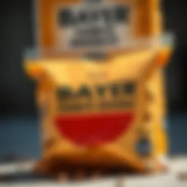 Understanding Bayer Termite Granules Packaging and Information Close-up of Bayer termite granules packaging