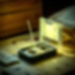 Detailed diagram illustrating the mechanism of a bed bug trap