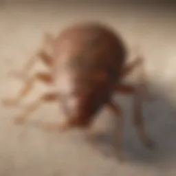 Close-up of a bed bug on fabric