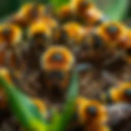 Close-up of various bee species found in urban areas