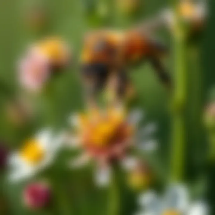 The Ecological Importance of Bees Ecological impact of bees illustrated with plants and flowers