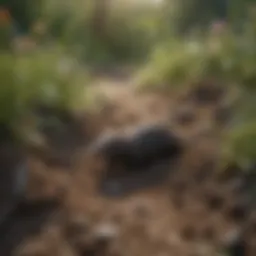 Ground mole in natural habitat