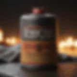 A detailed view of a roach bomb canister