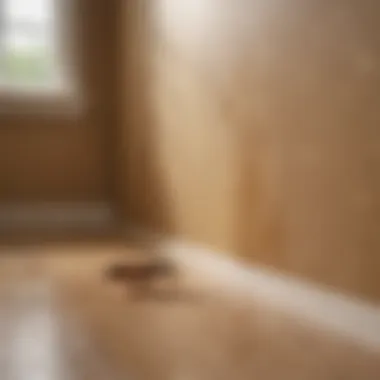 Illustration showing the application of termite spray in a home setting