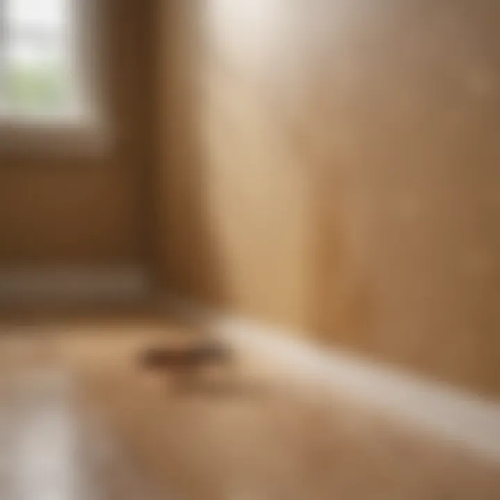 Illustration showing the application of termite spray in a home setting