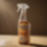 A close-up of a termite spray bottle with clear labeling