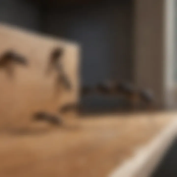 Selection of carpenter ant sprays on a shelf