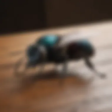 Close-up of carpenter bees on wooden surface