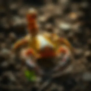 Application method for chemical agents on scorpion habitats