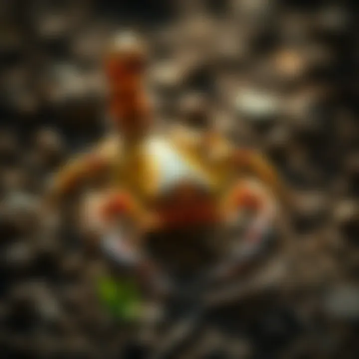 Application method for chemical agents on scorpion habitats