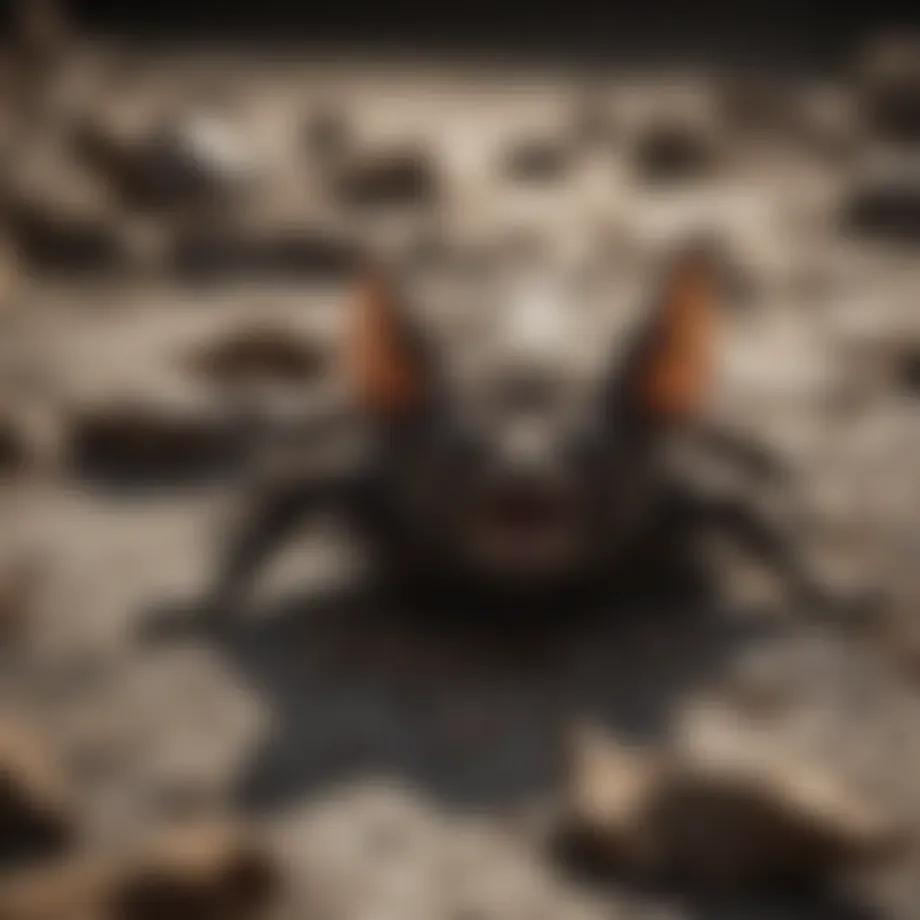 Close-up of bat guano on a surface