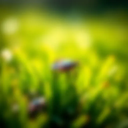 Close-up of a tick on grass Close-up view of a tick on grass