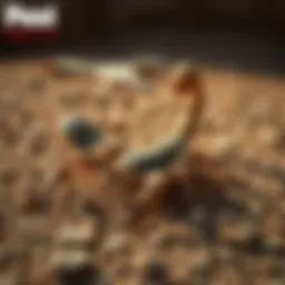 Illustration of scorpion habitat in a desert environment