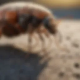Flea bomb in action releasing insecticide into the air