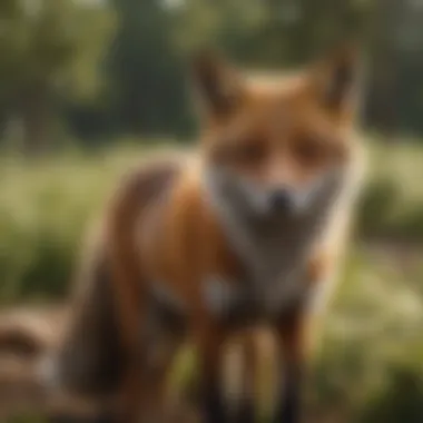 Ecological Impact of Foxes Ecological impact of foxes illustrated through a vibrant landscape