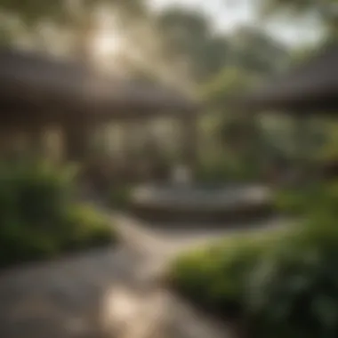 Mosquito-Free Backyard A serene backyard setting showcasing a mosquito-free environment