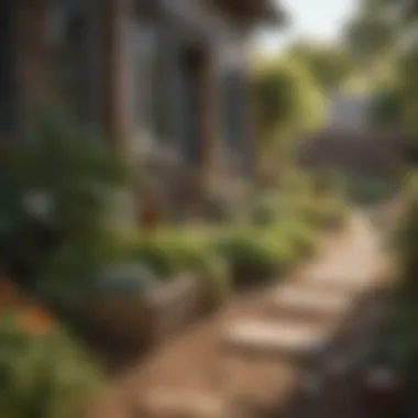 Integrated Pest Management in Residential Areas A residential backyard showcasing an integrated pest management approach