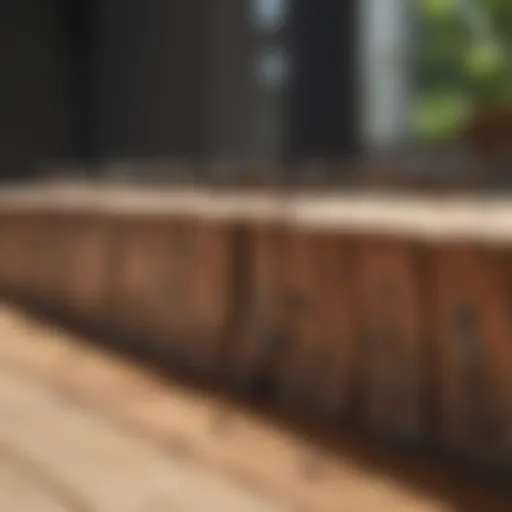 Close-up of carpenter ants on wooden surface