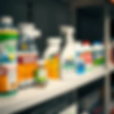 Eco-friendly pest control products on a shelf