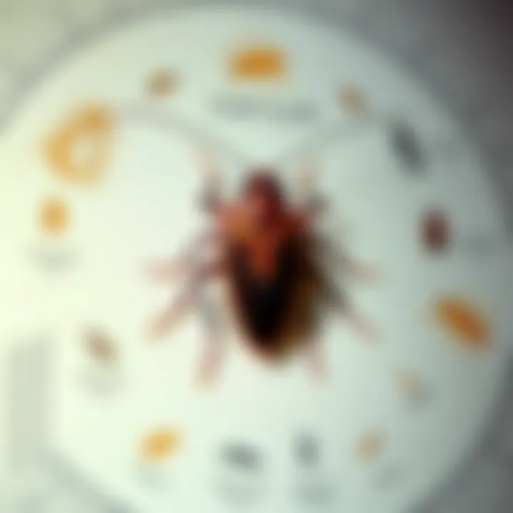 Detailed diagram illustrating roach life cycle