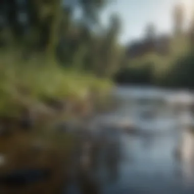 A close-up of standing water that can attract mosquitoes