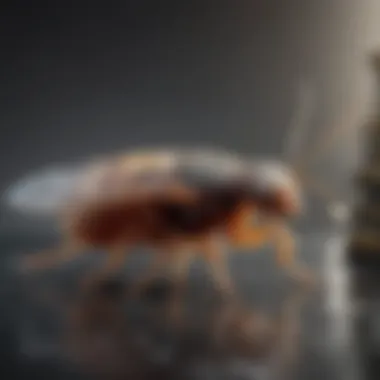A diagram illustrating the flea life cycle stages