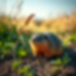 A natural landscape showcasing the use of castor oil in pest control