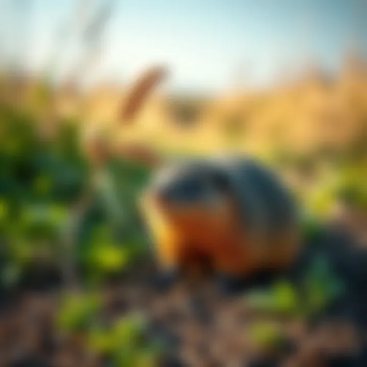 A natural landscape showcasing the use of castor oil in pest control