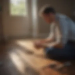 A technician inspecting a residential property for pest infestation.