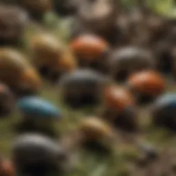 A diverse range of pests in a natural habitat