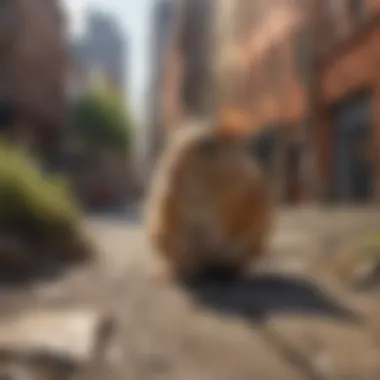 Illustration of various rodent habitats in urban environments