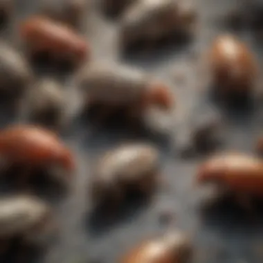 A close-up view of common household pests, highlighting infestation signs