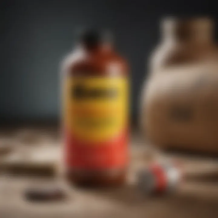 A close-up of a flea bomb canister showcasing its label and chemical ingredients.