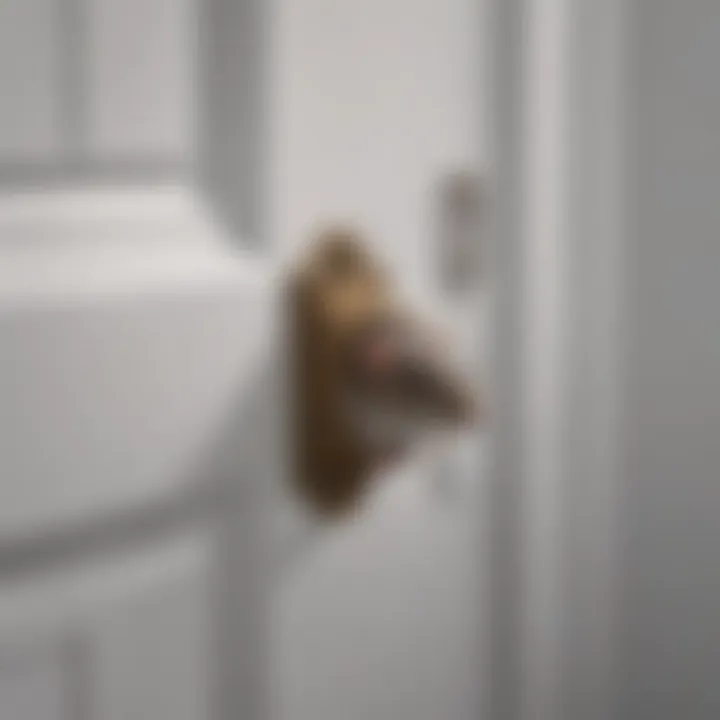 A detailed diagram of various types of door blockers designed for rodent prevention.
