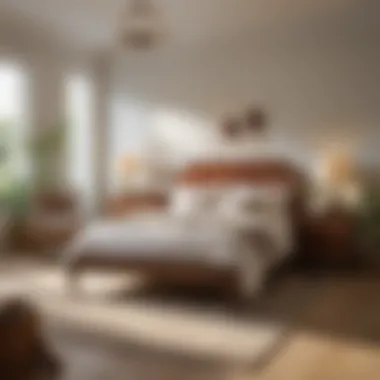 Natural Bedroom Harmony A serene bedroom environment showcasing natural materials