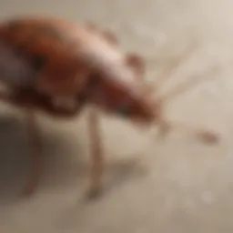 Close-up of a bed bug on fabric