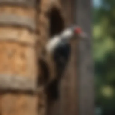Visual barriers around a home to deter birds