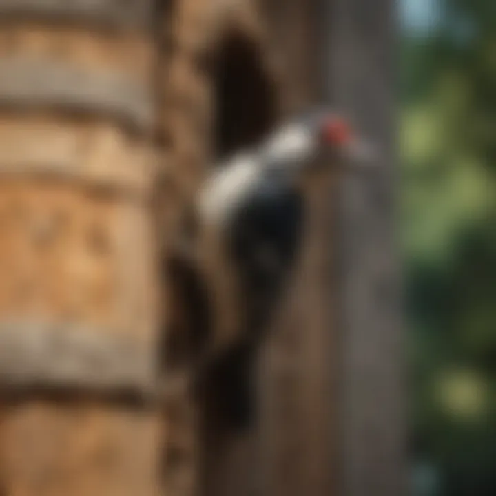 Visual barriers around a home to deter birds