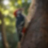 Woodpecker perched on a tree