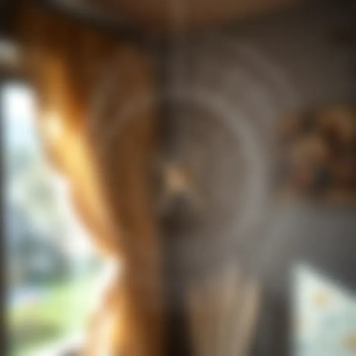 Spider Web in Home Environment Close-up of a spider web in a corner of a room