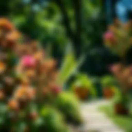 A serene backyard with mosquito-repelling plants