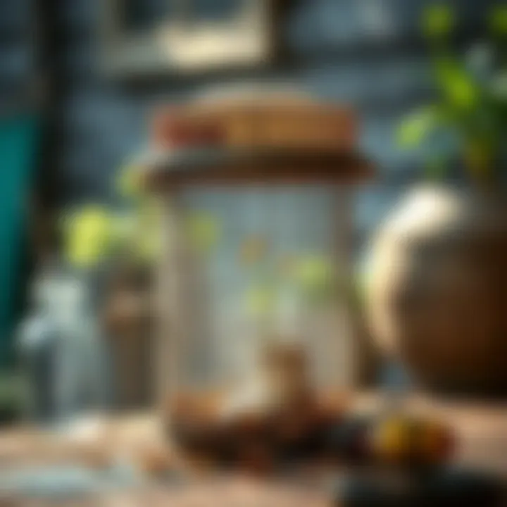 A detailed view of a DIY mosquito trap