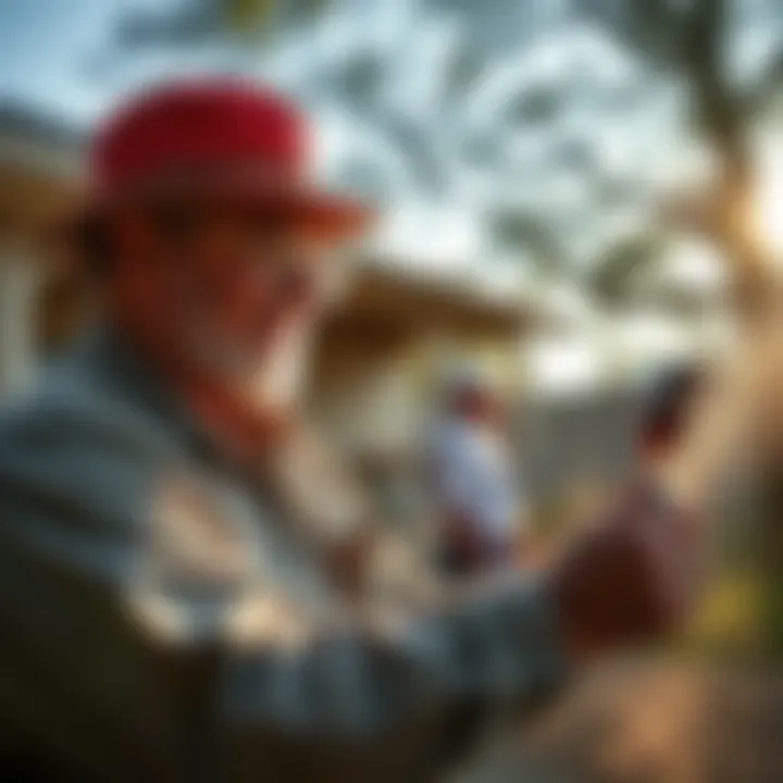 Effective Management in Action Homeowner implementing pest control strategies