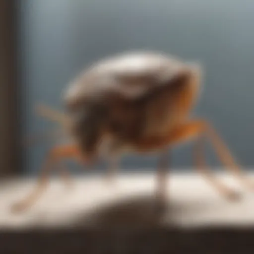 Close-up of a stink bug on a window sill