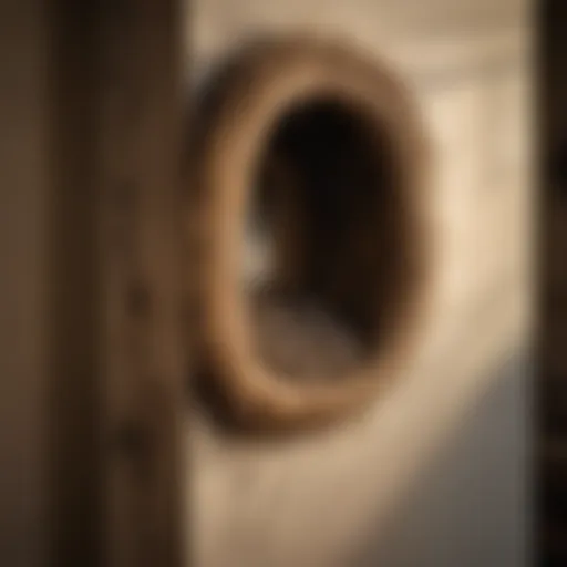 Close-up view of spider nests in a corner